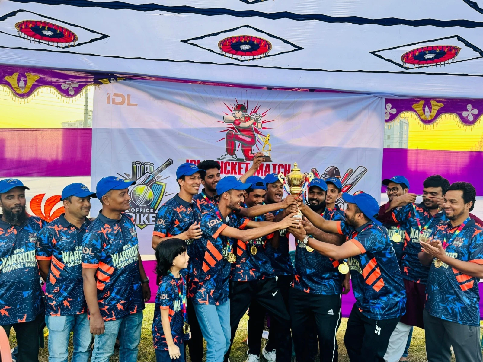 IDL friendly cricket match 2024, winning team celebrating the victory- Inheritance Development Ltd